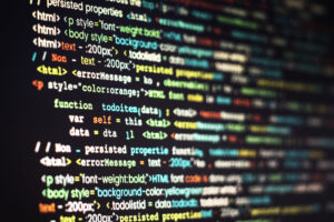 Computer program coding on screen